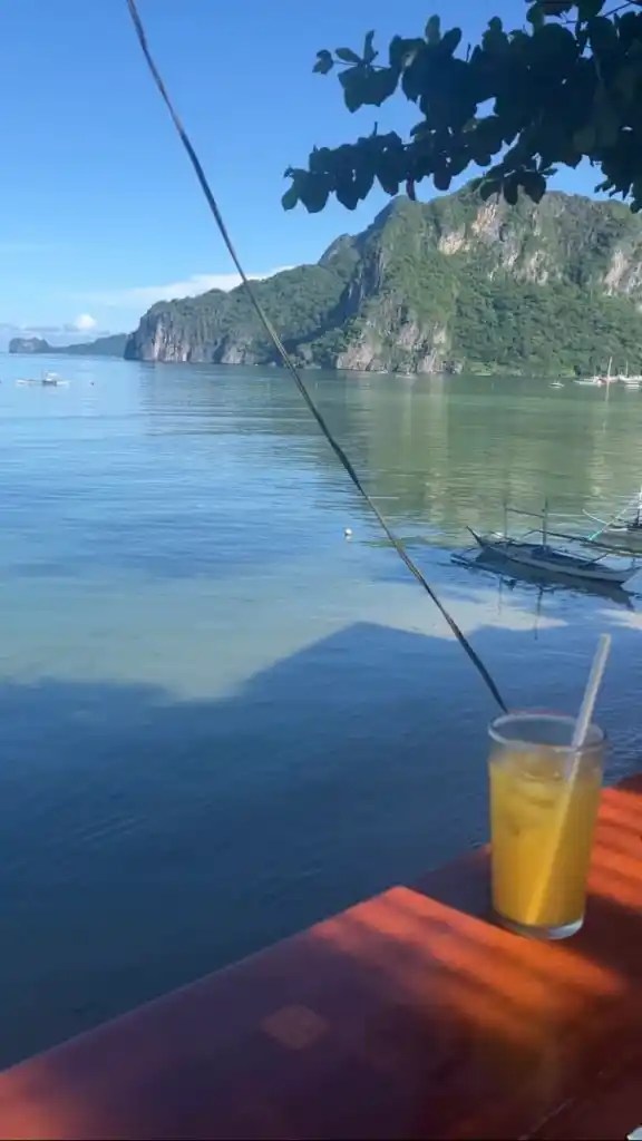 Morning breakfast view  in El Nido, Philippines