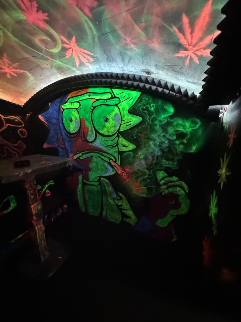 Rick and Morty Graffiti in the bunker nightclub