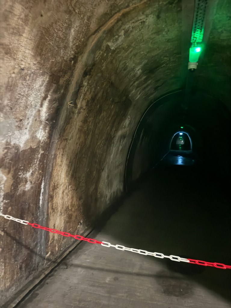 Dark and eerie tunnel in Zagreb