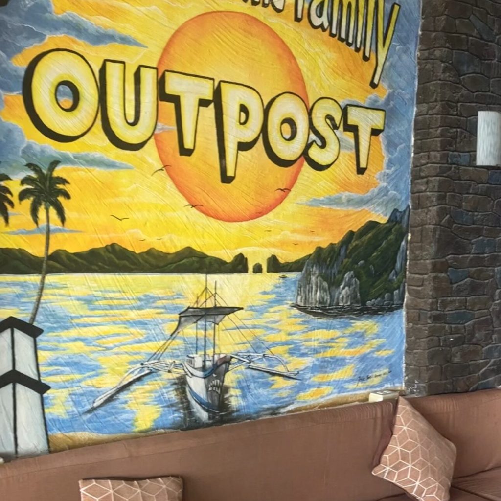 Outpost Poster in the Hostel in El Nido, Philippines