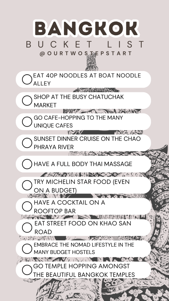 Bangkok bucket list travel guide