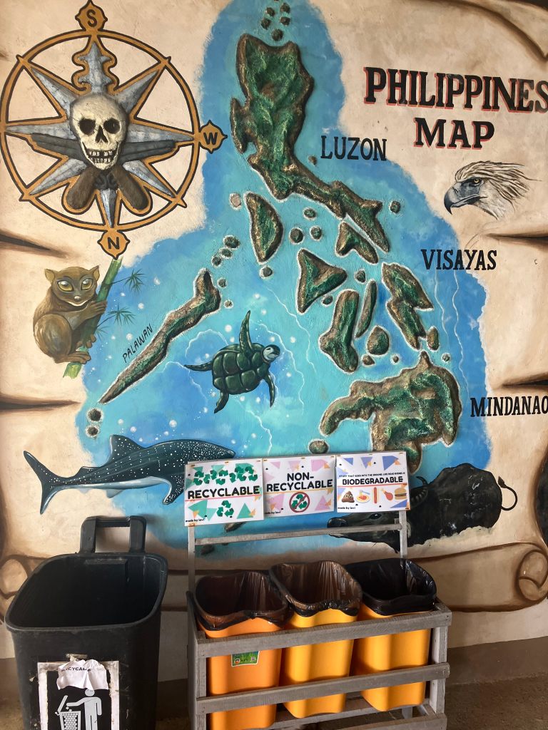 map of the Philippines in Outpist Beach Hostel, El Nido